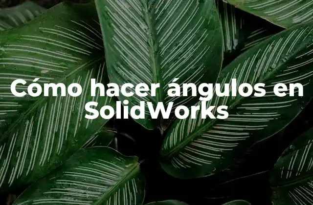 Cómo Hacer Ángulos en Solidworks 2 ¿Qué son los ángulos en SolidWorks y cómo se utilizan?