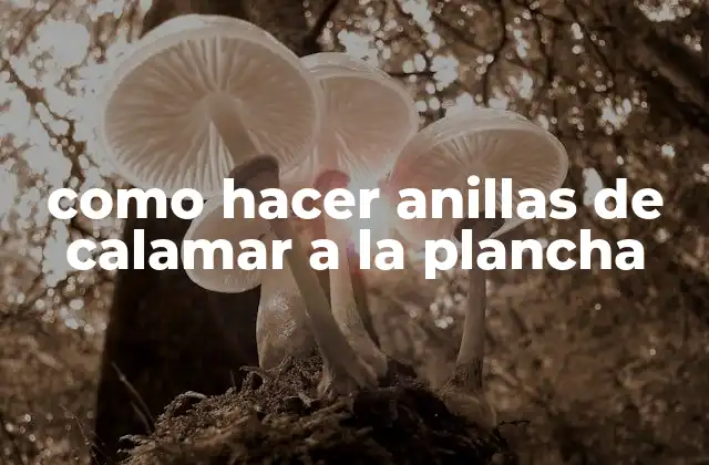 Como Hacer Anillas de Calamar a la Plancha