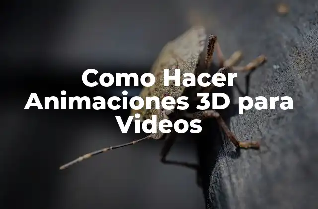 Como Hacer Animaciones 3d para Videos