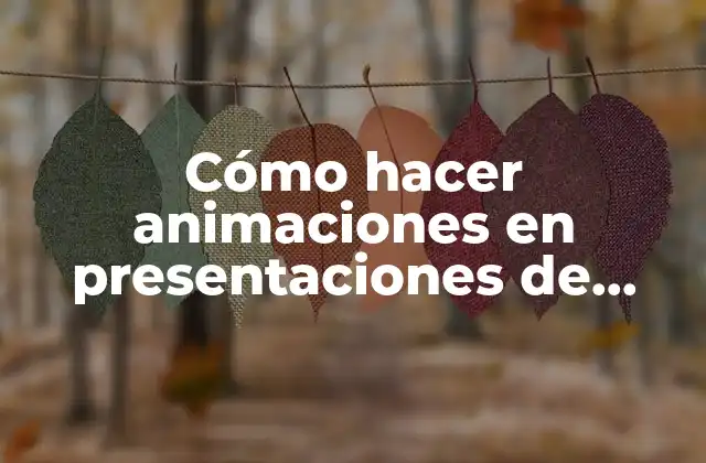 Cómo Hacer Animaciones en Presentaciones de Google