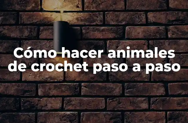 Cómo Hacer Animales de Crochet Paso a Paso