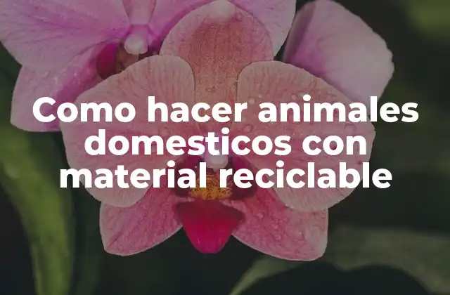 Como Hacer Animales Domesticos con Material Reciclable