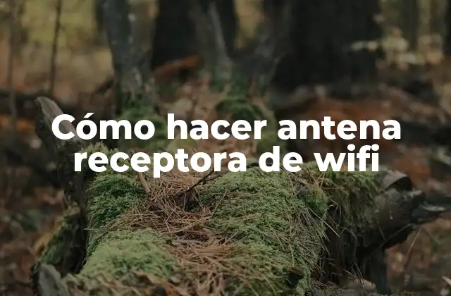 Cómo Hacer Antena Receptora de Wifi