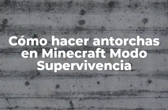 Cómo Hacer Antorchas en Minecraft Modo Supervivencia 2 Cómo hacer Antorchas en Minecraft Modo Supervivencia
