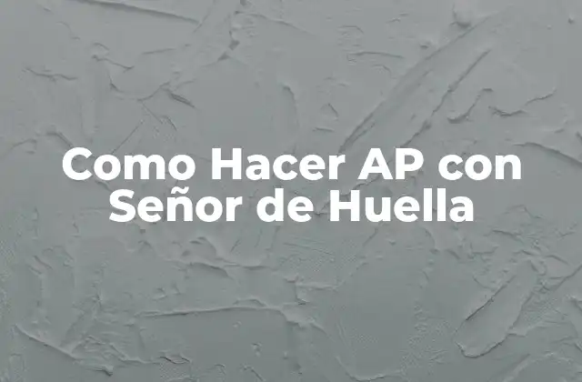 Como Hacer Ap con Señor de Huella