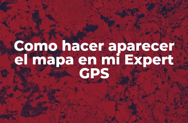 Como Hacer Aparecer el Mapa en Mi Expert Gps