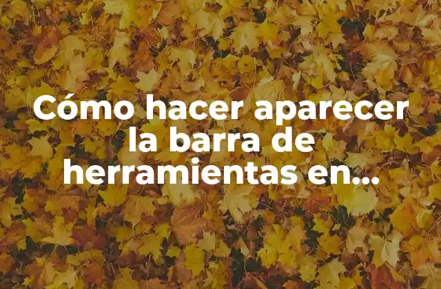Cómo Hacer Aparecer la Barra de Herramientas en Autocad 2014