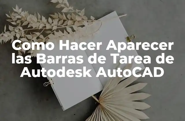 Como Hacer Aparecer las Barras de Tarea de Autodesk Autocad