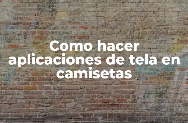 Como Hacer Aplicaciones de Tela en Camisetas