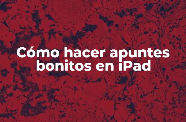 Cómo Hacer Apuntes Bonitos en Ipad
