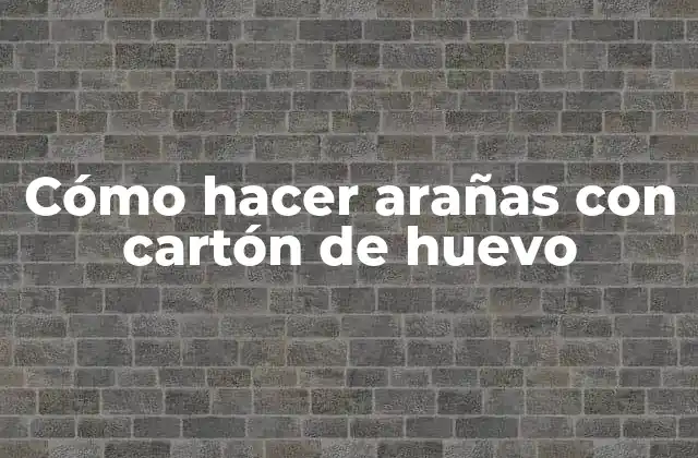 Cómo Hacer Arañas con Cartón de Huevo