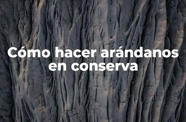 Cómo Hacer Arándanos en Conserva