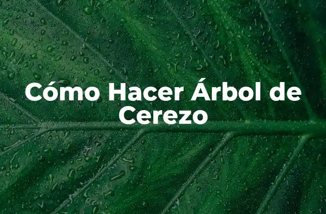 ¿Qué es un Árbol de Cerezo y para Qué Sirve?