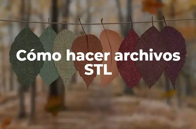 Cómo Hacer Archivos Stl