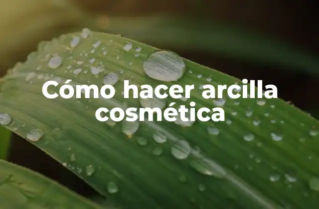 Cómo Hacer Arcilla Cosmética 2 ¿Qué es la arcilla cosmética y para qué sirve?