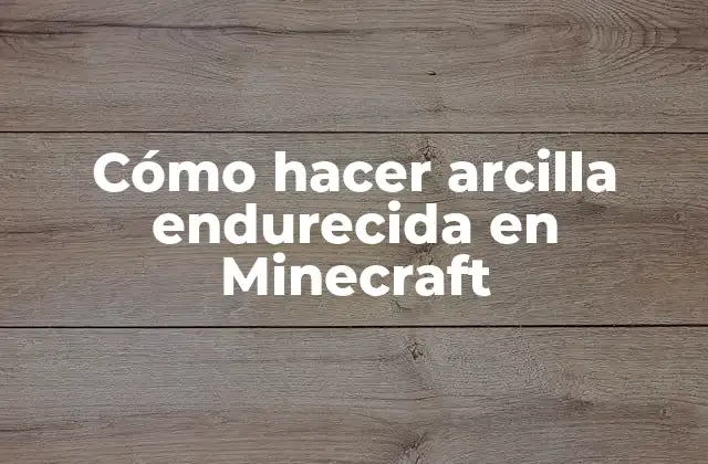 Cómo Hacer Arcilla Endurecida en Minecraft 2 ¿Qué es la arcilla endurecida en Minecraft?