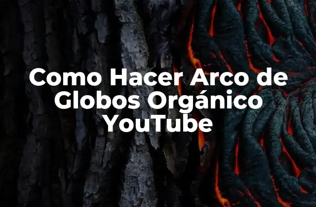 Como Hacer Arco de Globos Orgánico Youtube 2 ¿Qué es un Arco de Globos Orgánico en YouTube?