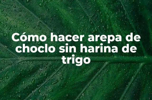 Cómo Hacer Arepa de Choclo sin Harina de Trigo