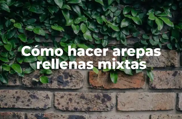 Cómo Hacer Arepas Rellenas Mixtas