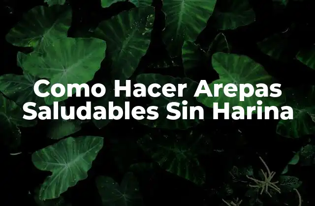 Como Hacer Arepas Saludables sin Harina