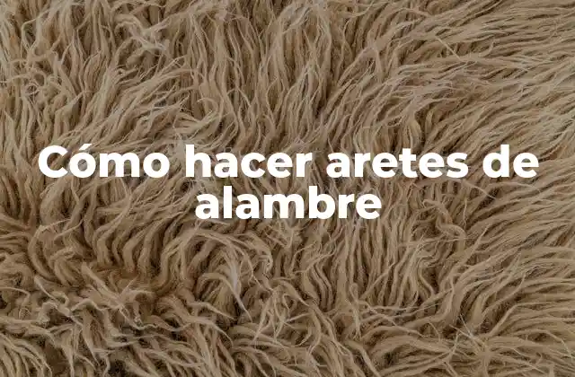 Cómo Hacer Aretes de Alambre