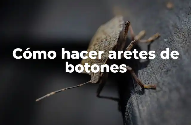 Cómo hacer aretes de botones