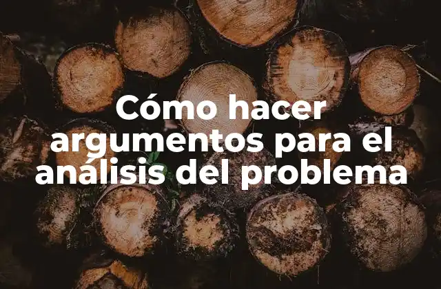Cómo Hacer Argumentos para el Análisis Del Problema