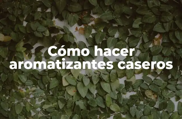 Cómo Hacer Aromatizantes Caseros