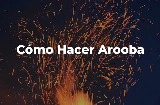 Cómo Hacer Arooba