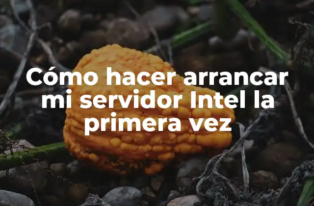 Cómo Hacer Arrancar Mi Servidor Intel la Primera Vez
