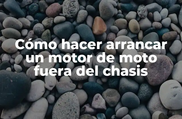 Cómo Hacer Arrancar un Motor de Moto Fuera Del Chasis