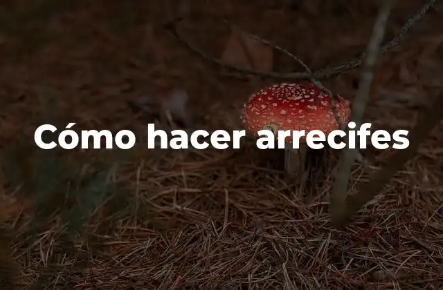 Cómo Hacer Arrecifes