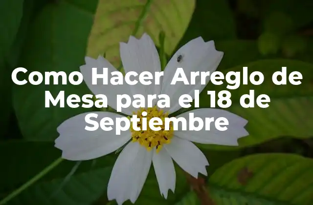 Como Hacer Arreglo de Mesa para el 18 de Septiembre