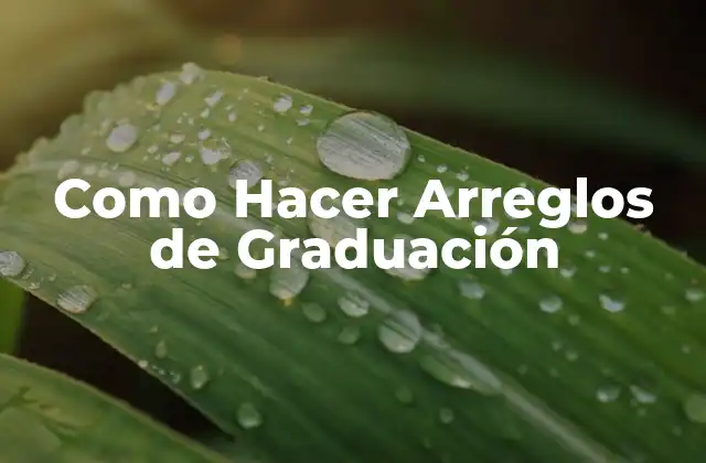 ¿Qué son los Arreglos de Graduación?