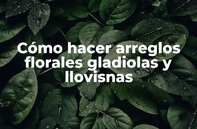Cómo Hacer Arreglos Florales Gladiolas y Llovisnas