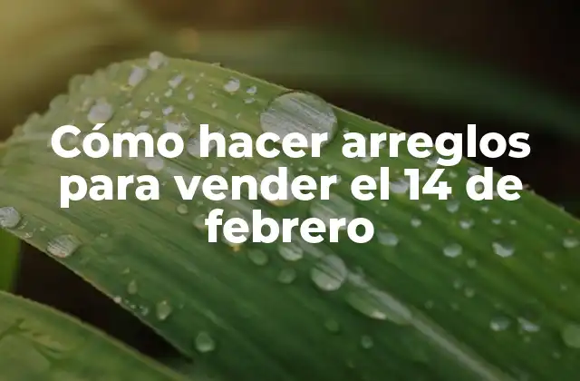Cómo Hacer Arreglos para Vender el 14 de Febrero