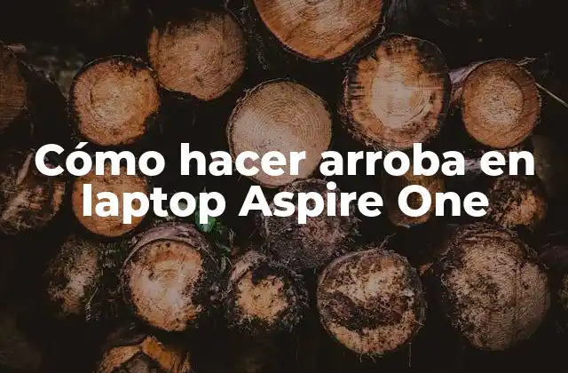 Cómo Hacer Arroba en Laptop Aspire One