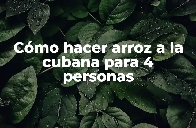Cómo Hacer Arroz a la Cubana para 4 Personas