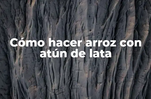 Cómo Hacer Arroz con Atún de Lata