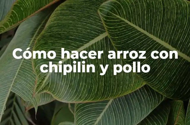 Cómo Hacer Arroz con Chipilin y Pollo