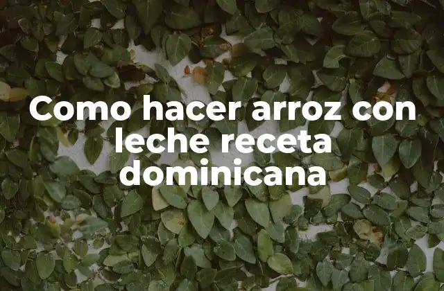 Como Hacer Arroz con Leche Receta Dominicana