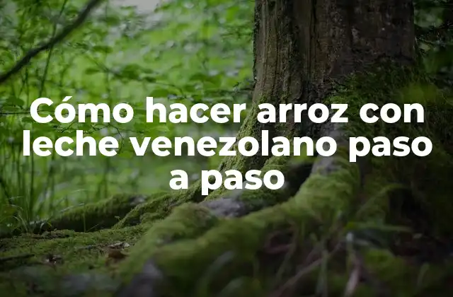 Cómo Hacer Arroz con Leche Venezolano Paso a Paso 2 ¿Qué es el arroz con leche venezolano?