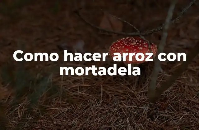 Como Hacer Arroz con Mortadela