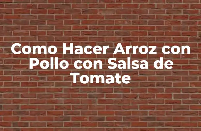 ¿Qué es el Arroz con Pollo con Salsa de Tomate?