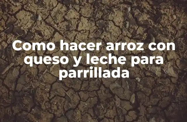 Arroz con queso y leche para parrillada: ¿Qué es y para qué sirve?