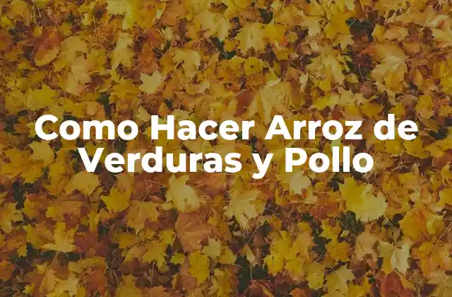 Como Hacer Arroz de Verduras y Pollo