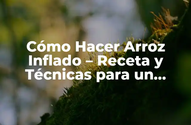 Cómo Hacer Arroz Inflado – Receta y Técnicas para un Delicioso Plato