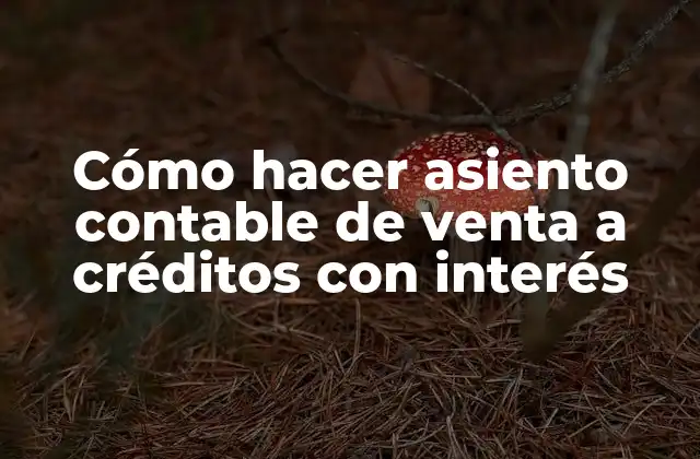 Asiento contable de venta a crédito con interés