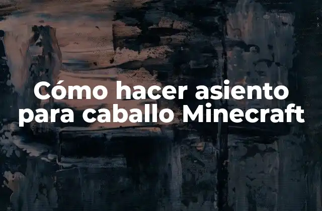 Cómo Hacer Asiento para Caballo Minecraft 2 Cómo hacer asiento para caballo Minecraft