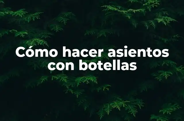 Cómo hacer asientos con botellas